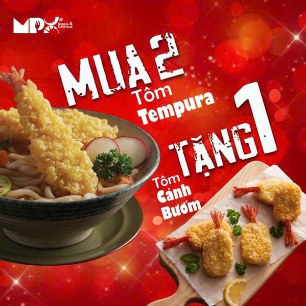  Mua 2 Tôm Tempura Tặng 1 Tôm Cánh Bướm 