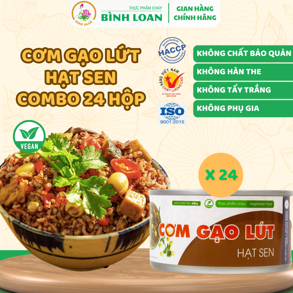  CƠM GẠO LỨT HẠT SEN - 1 Thùng (24 hộp) 