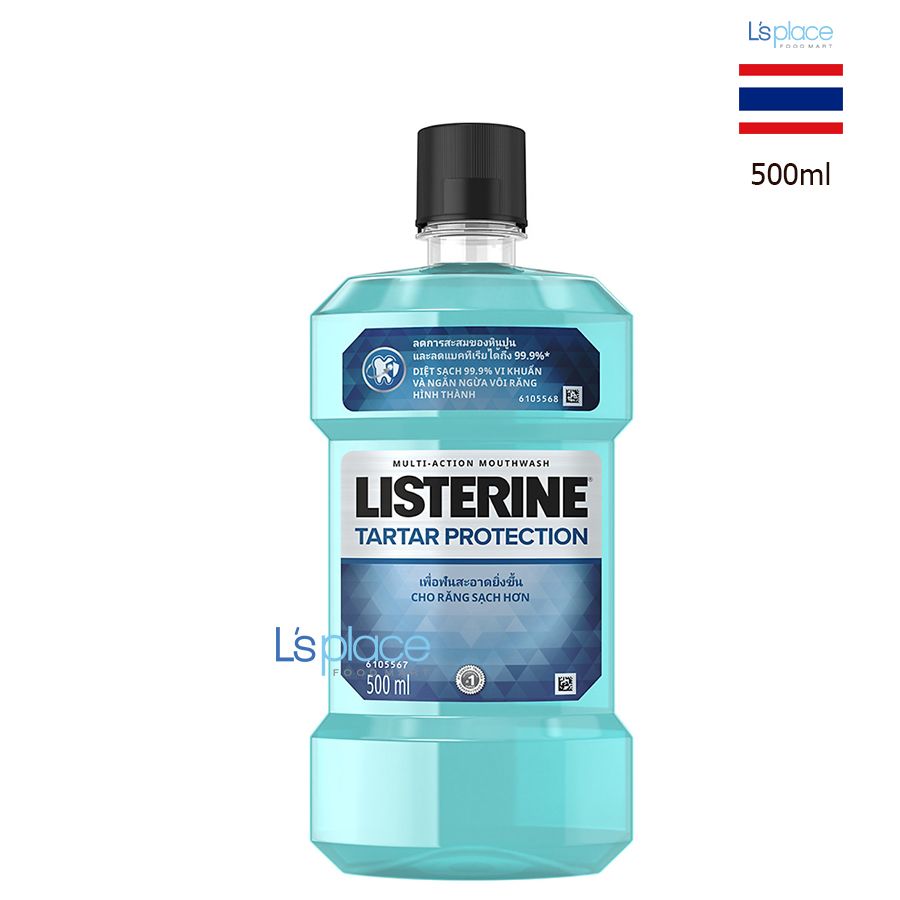 Listerine Tartar Nước súc miệng ngăn ngừa vôi răng chai nhỡ