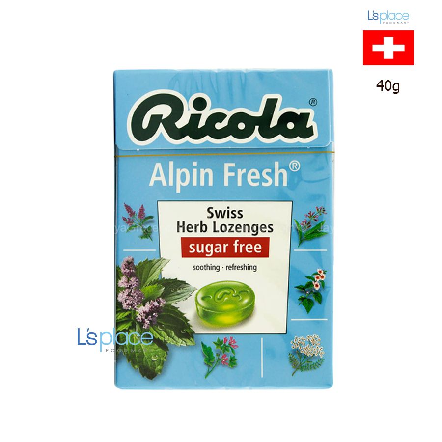Ricola kẹo ngậm ho thảo mộc Alpin Fresh không đường