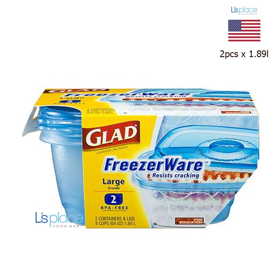 Glad Freezer ware Hộp nhựa cỡ lớn