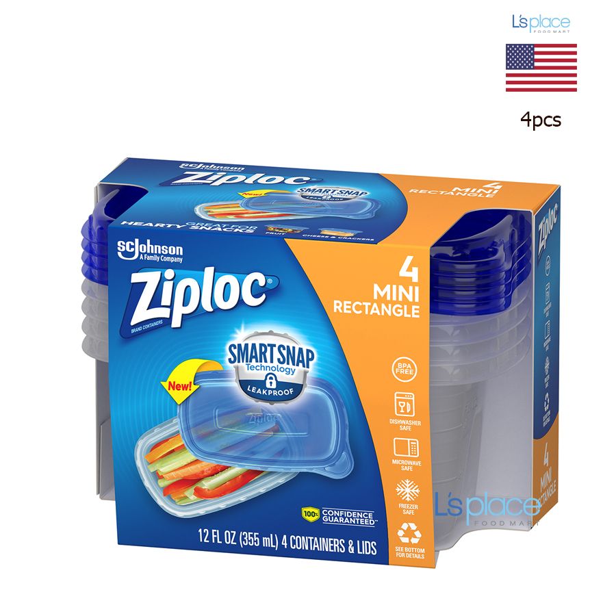 Ziploc Hộp nhựa chữ nhật cỡ nhỏ