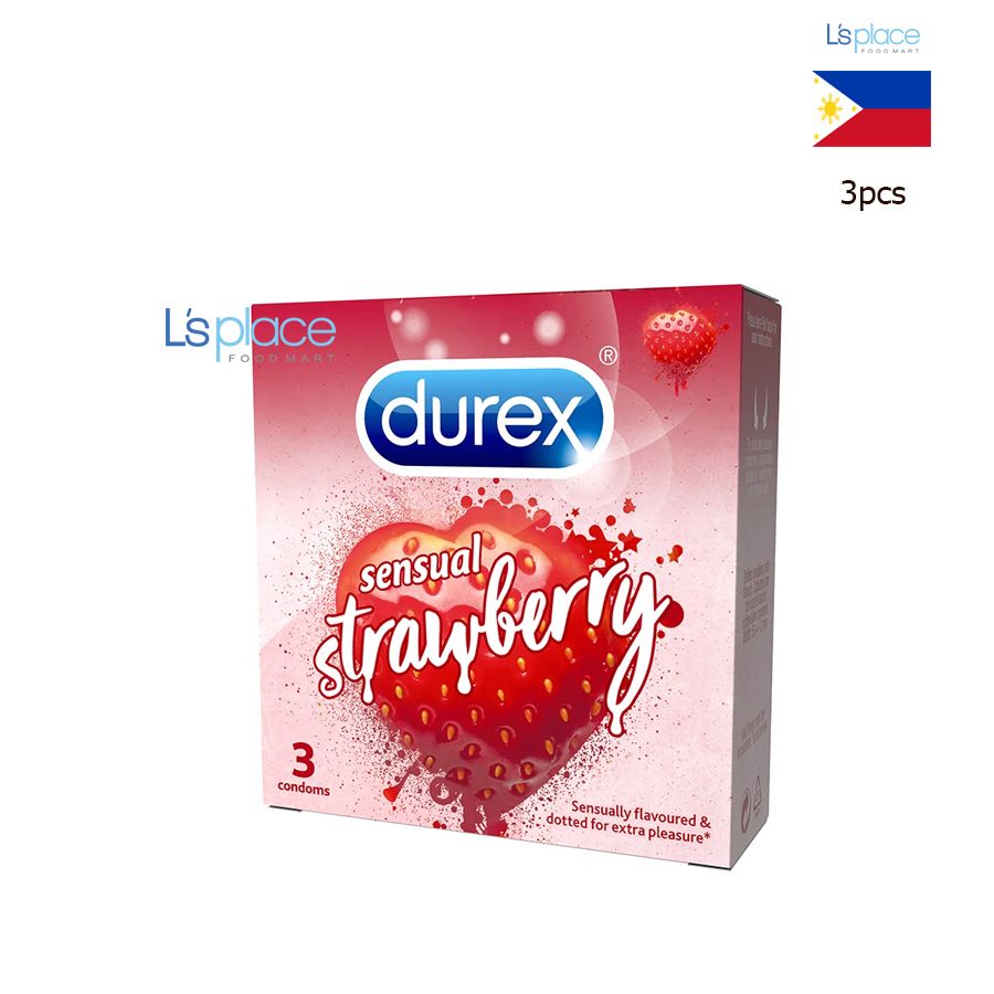 Durex Sensual Strawberry Bao cao su có gai hộp nhỏ