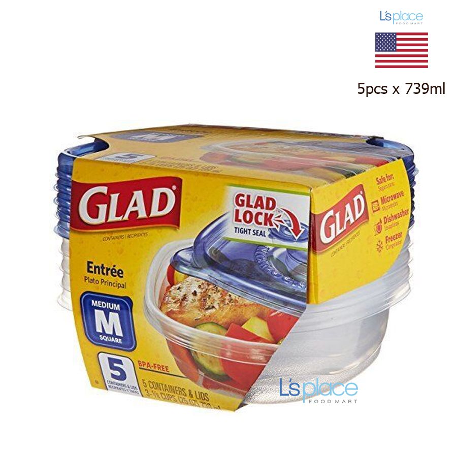 Glad Entree Hộp nhựa đựng thực phẩm cỡ vừa