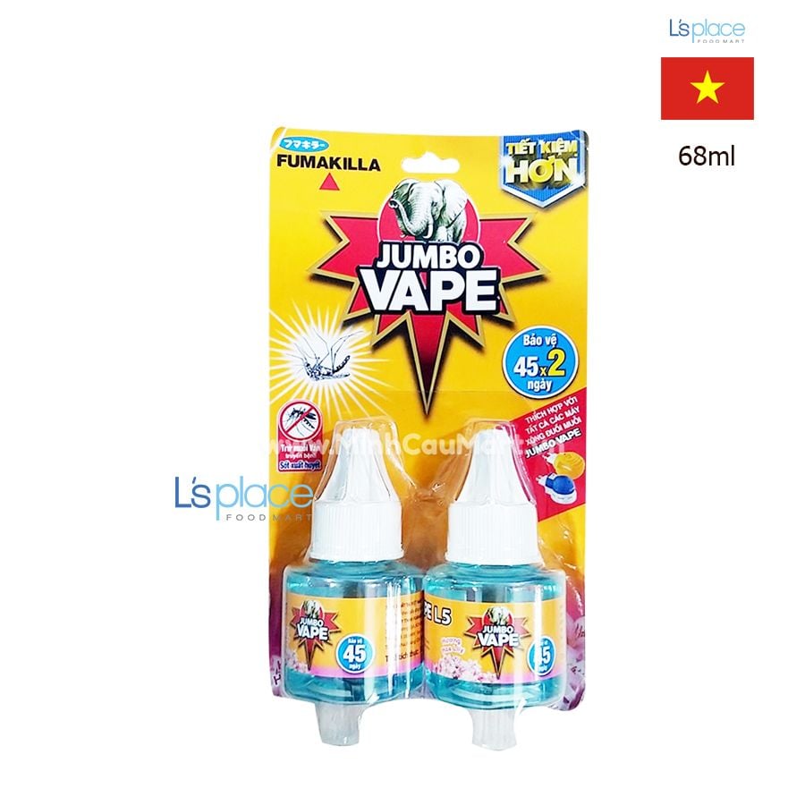 Jumbo Vape Chất xông diệt côn trùng hoa anh đào chai lớn
