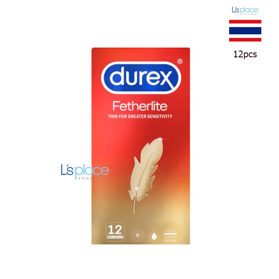 Durex Fetherlite Bao cao su loại mỏng độ rộng 52.5mm hộp lớn