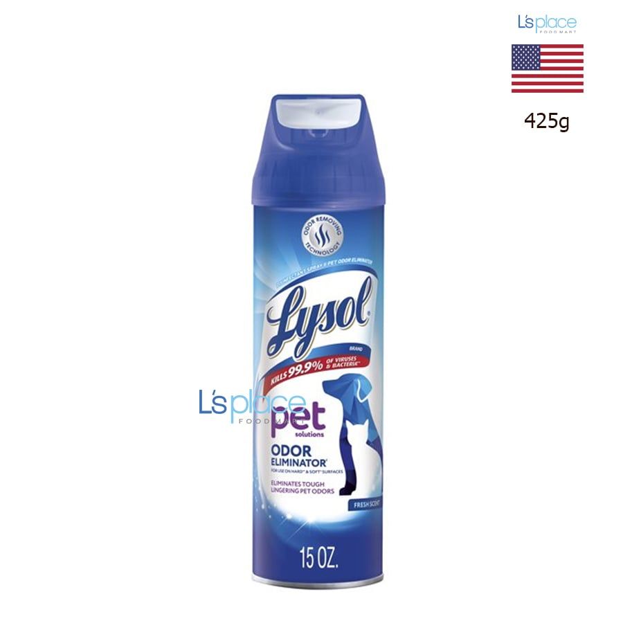 Lysol Pet solutions Xịt khử mùi động vật hương tươi mát
