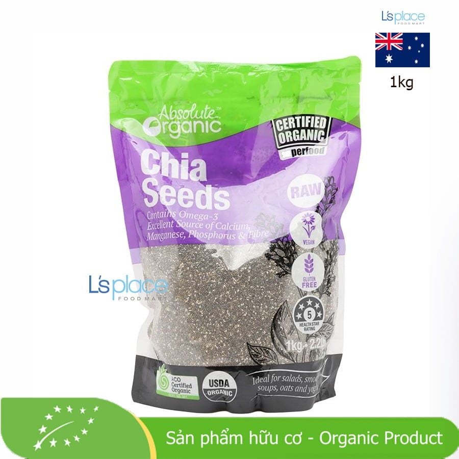 Absolute Organic hạt chia hữu cơ túi lớn