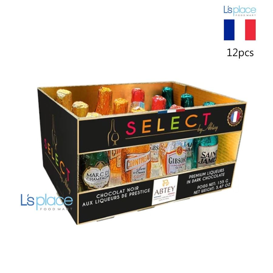 Abtey Socola đen nhân rượu Select thùng đen