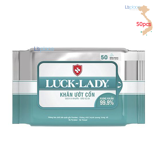 Luck-Lady Khăn Ướt có Cồn 50 Miếng