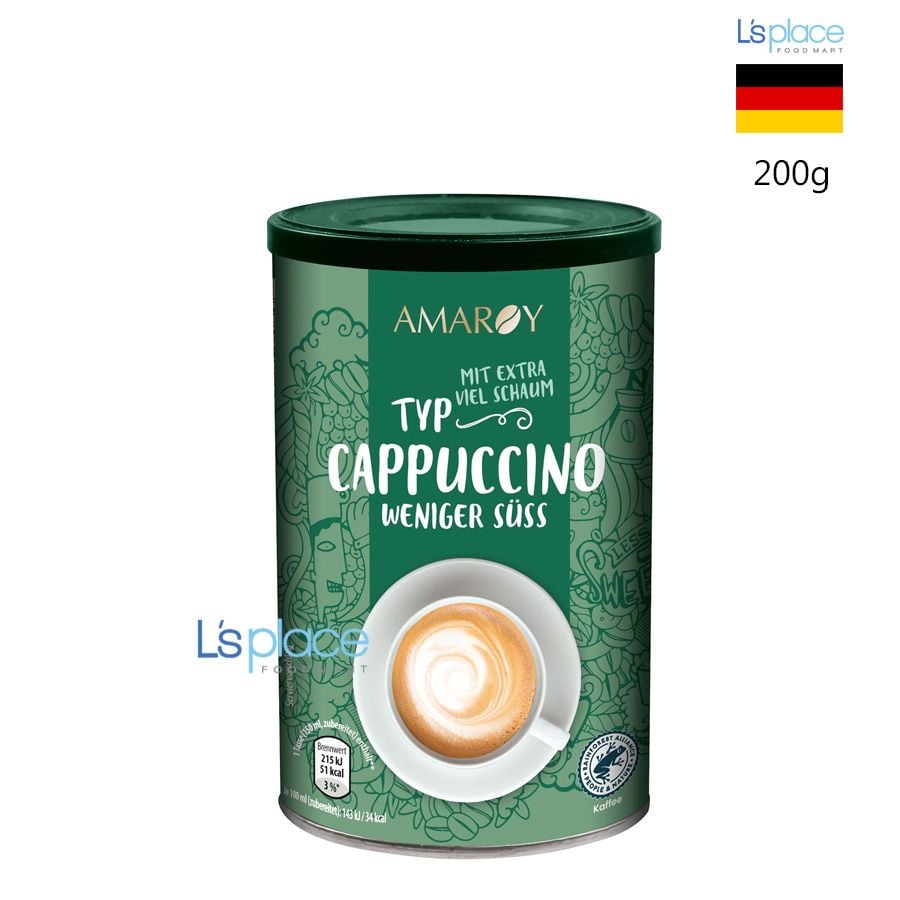 Amaroy Cà phê Typ Cappuccino giảm ngọt