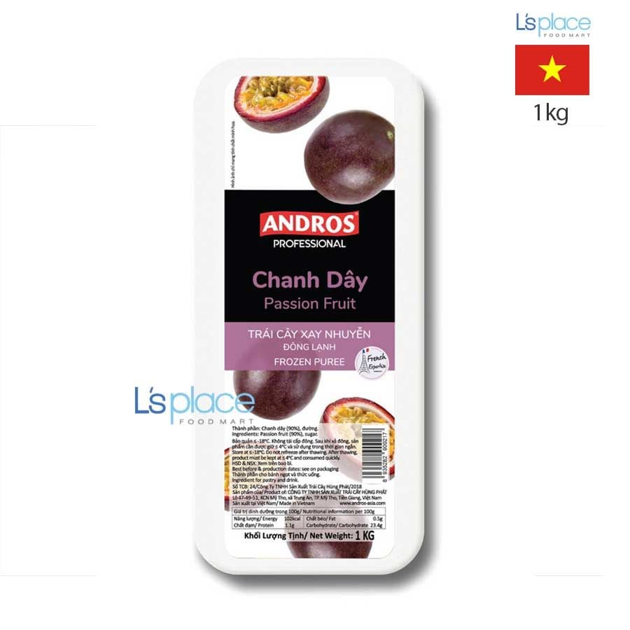 Andros Chanh Dây Xay Nhuyễn Đông Lạnh