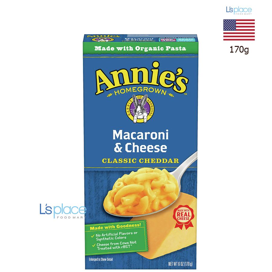 Annie's Nui ống Macaroni với phomai Cheddar