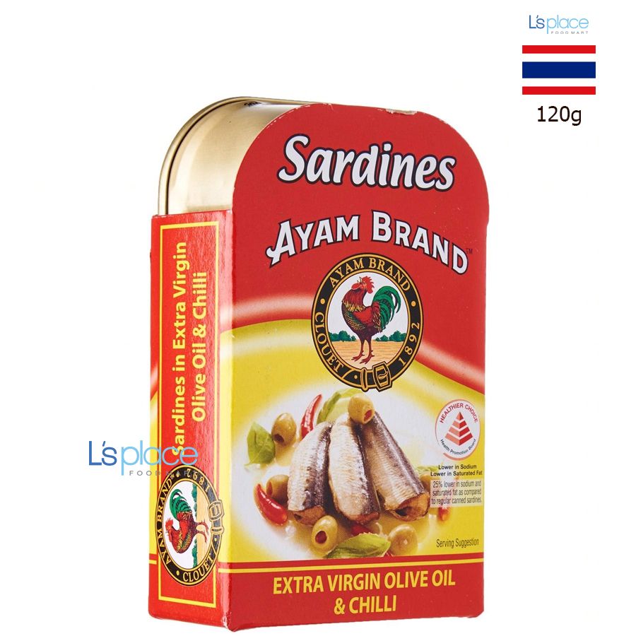 Ayam Brand Cá mòi trong dầu Ô liu nguyên chất & ớt