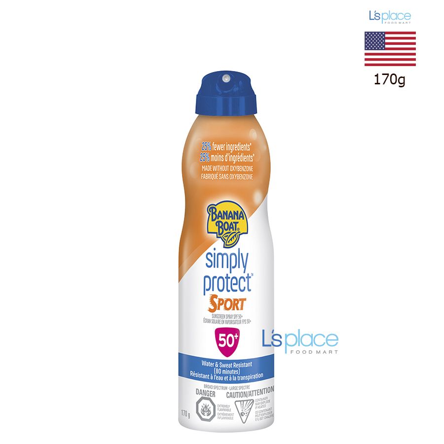 Banana Boat Simply Xịt chống nắng SPF50 L's Place Foodmart