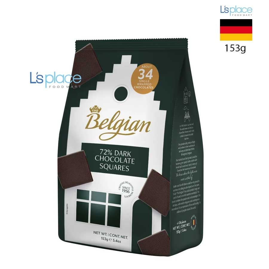 Belgian Socola đen 72% Squares