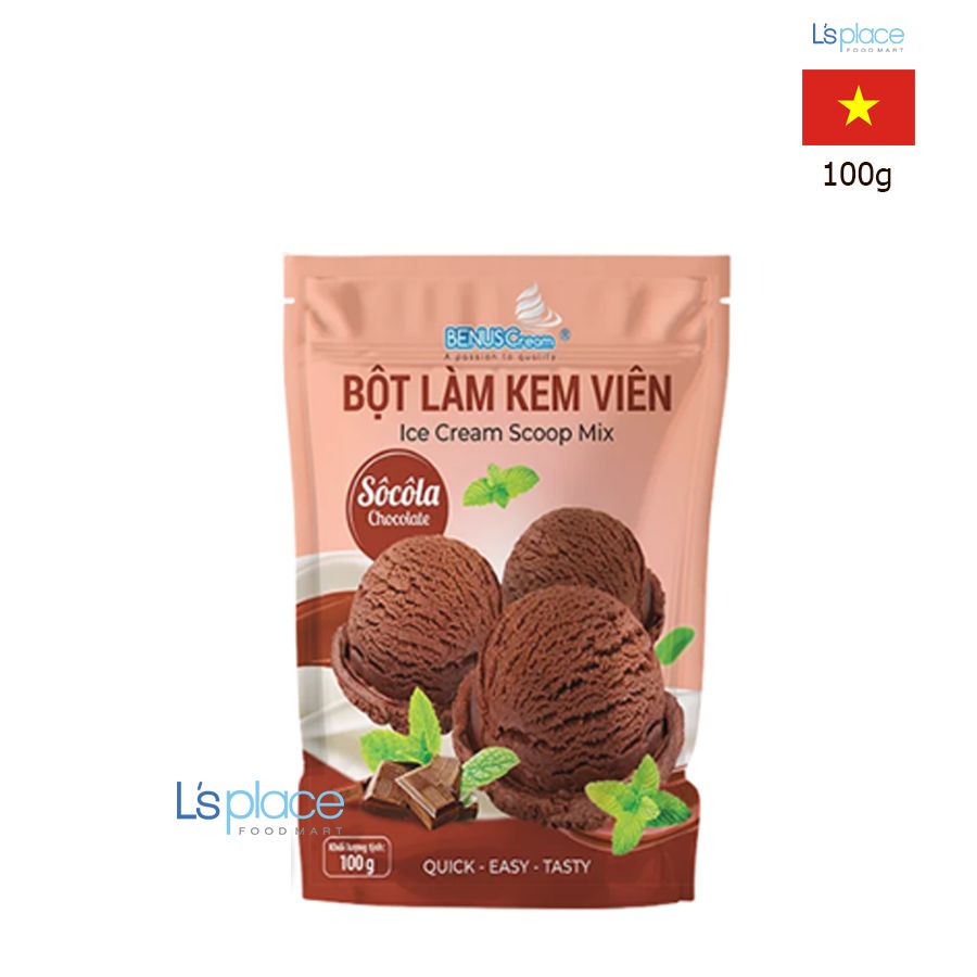 Benuscream Bột làm kem viên Socola