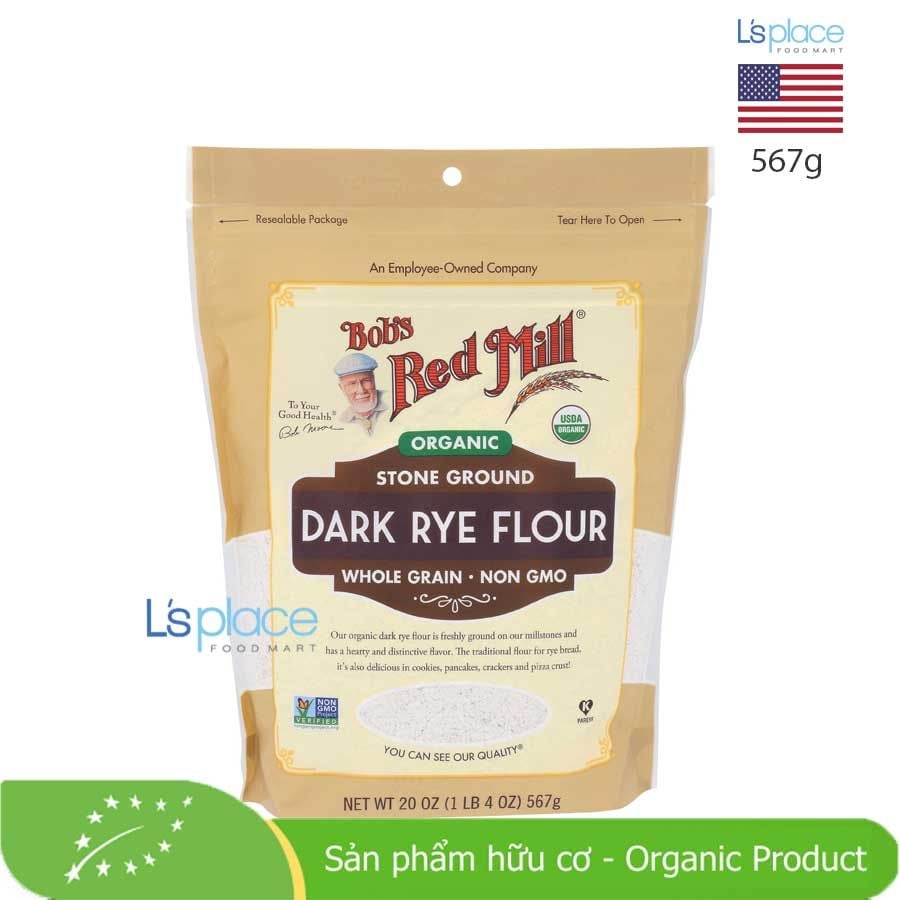 Bob's Red Mill bột lúa mạch đen hữu cơ