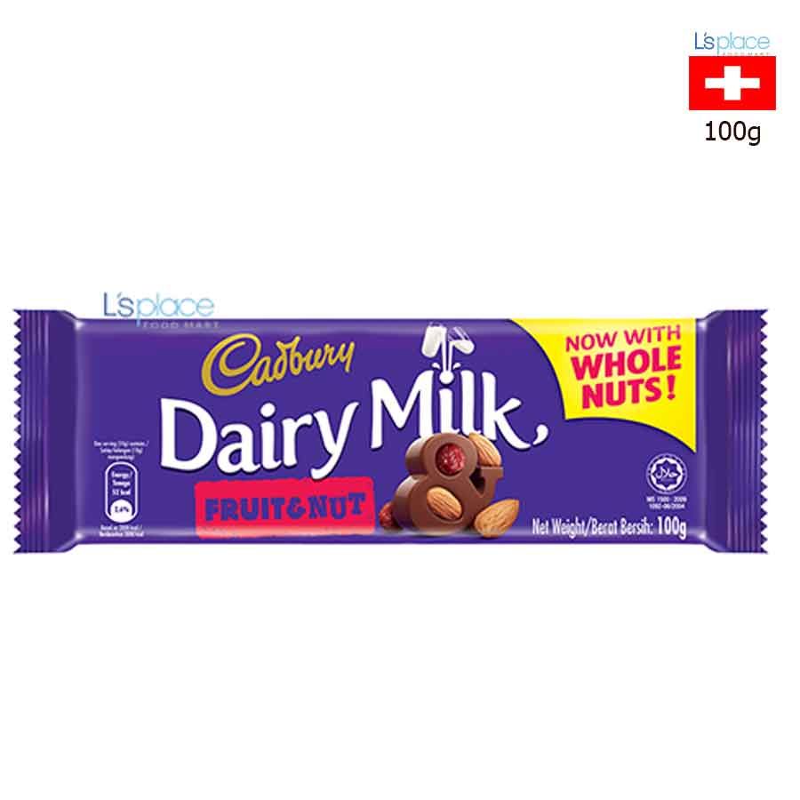 Cadbury Socola Sữa Trái Cây & Hạt