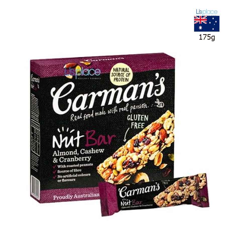 Carman’s Thanh ngũ cốc hỗn hợp hạt hạnh nhân, hạt điều & phúc bồn tử