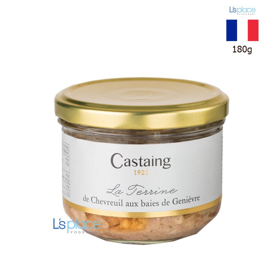 Castaing Pate terrine thịt nai & cây bách xù