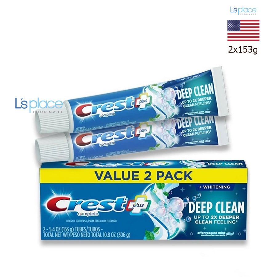 Crest Clean Line Crest Plus Set Complete Kem đánh răng Deep Clean – L's Place Foodmart