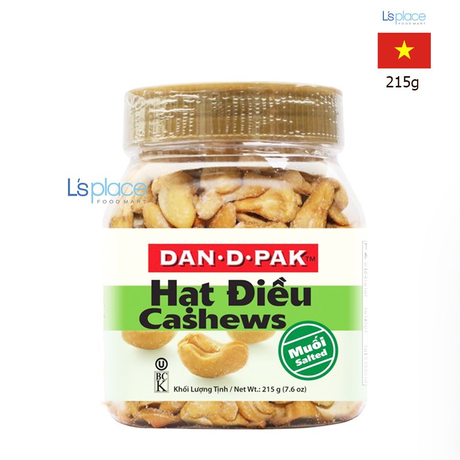 Dan.D.Pak Hạt điều muối hũ nhựa