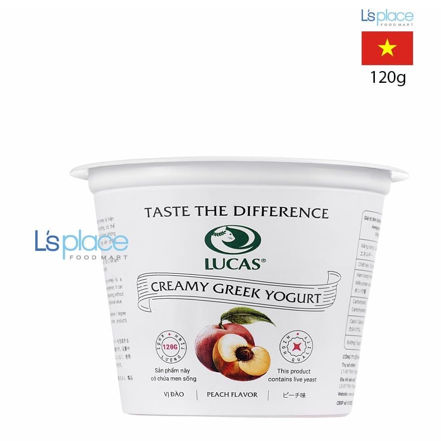 Lucas Sữa chua Hy Lạp vị đào