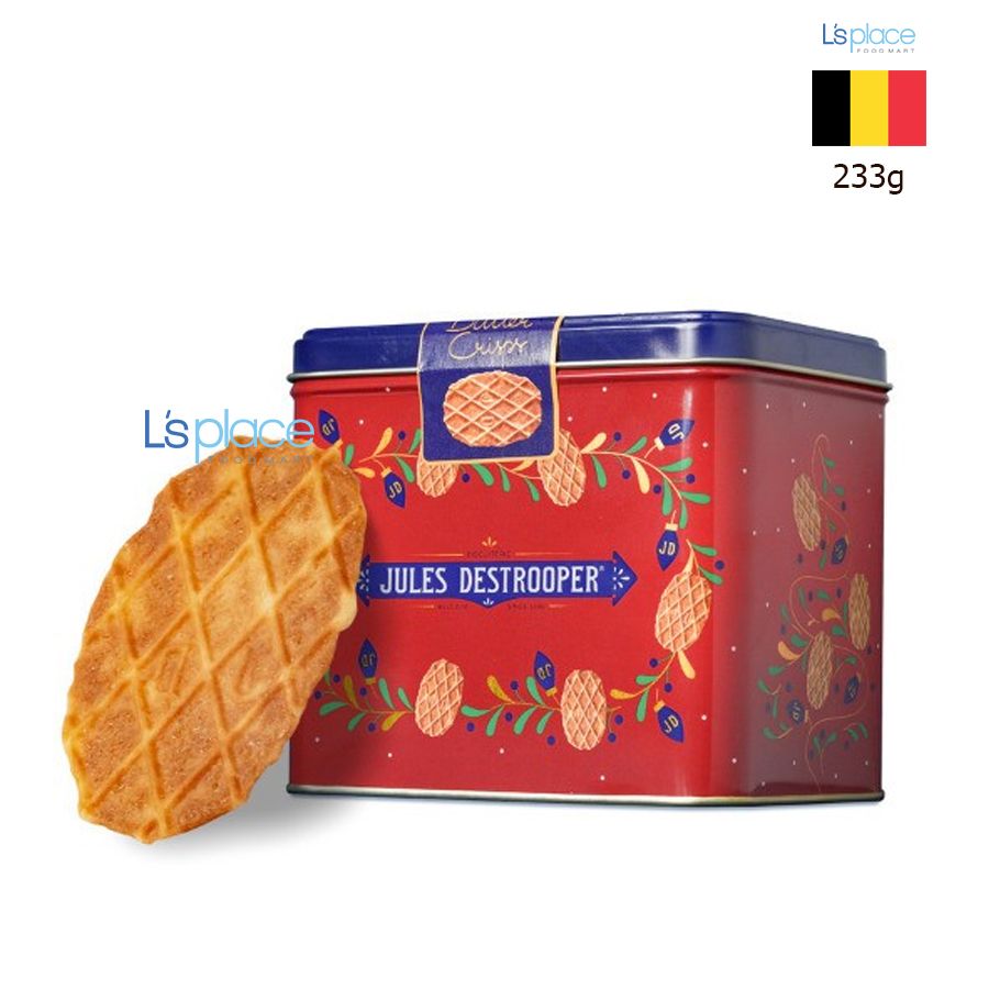 Jules Destrooper Bánh Butter Crisps trong hộp thiếc đỏ