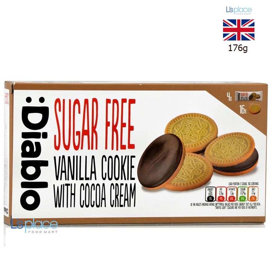 Diablo Bánh quy vani với kem cacao không thêm đường