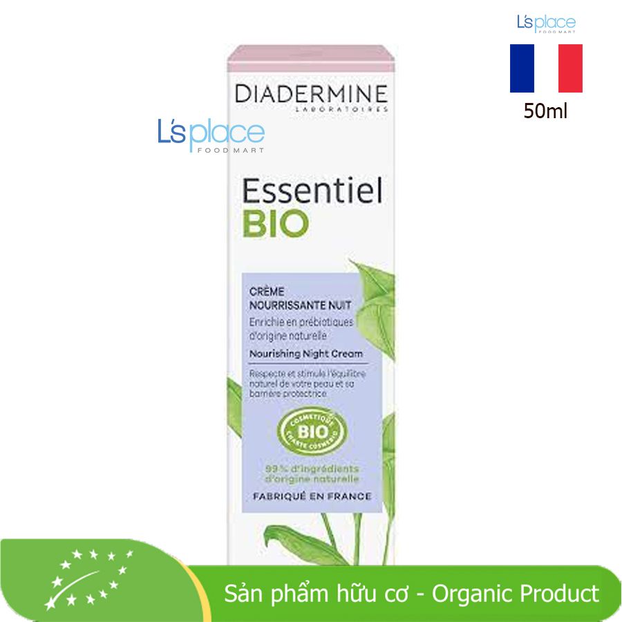 Diadermine Essentiel Bio Kem dưỡng da ban đêm