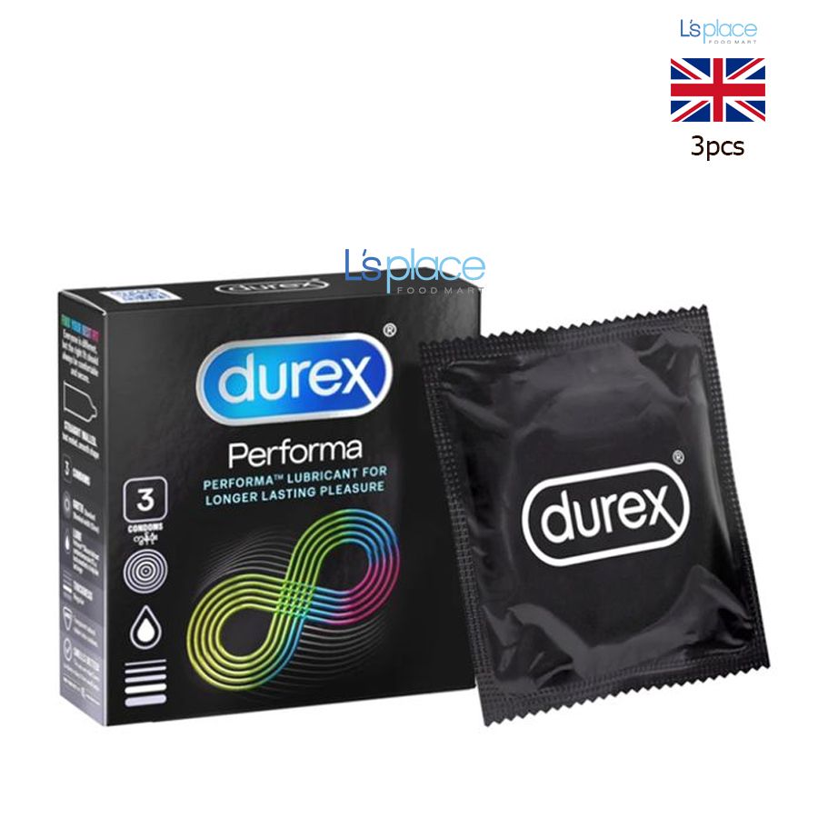 Durex Perfoma Bao cao su dày vừa độ rộng 52mm hộp nhỏ