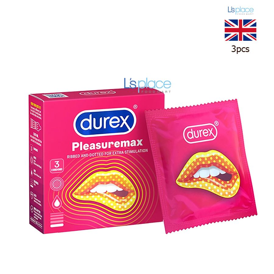 Durex Pleasuremax Bao cao su có gai dày & độ rộng lớn 56mm hộp nhỏ