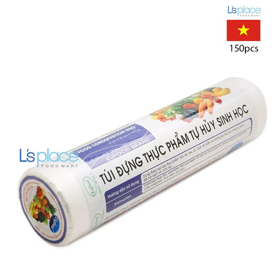 Eufood Túi thực phẩm tự phân huỷ sinh học 30x40cm