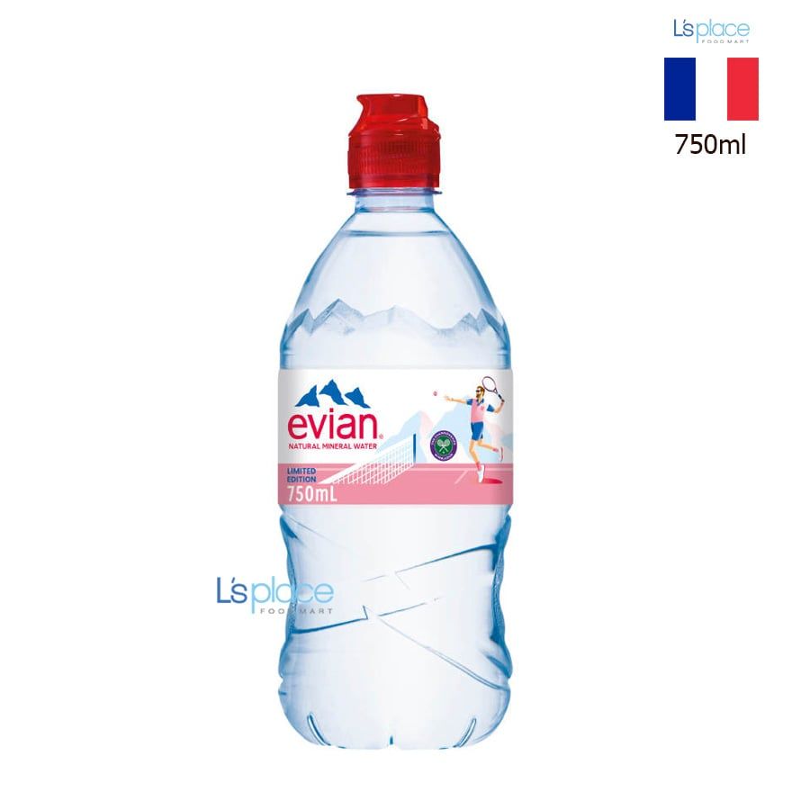 Evian Nước khoáng với nắp thể thao