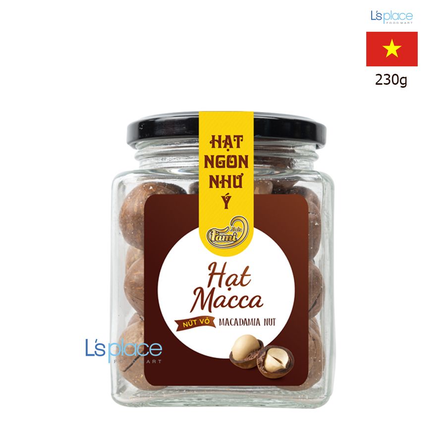 Faminuts Hạt macadamia nứt vỏ hũ thủy tinh