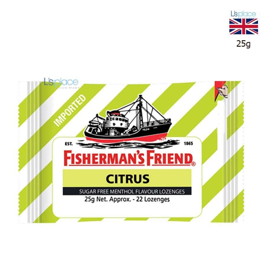 Fisherman’s Friend kẹo cay con tàu hương cam chanh không đường