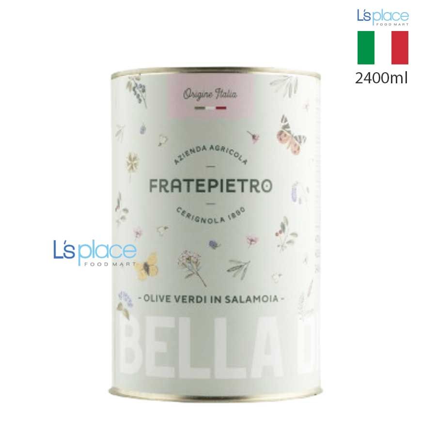 Fratepietro Ô liu xanh Bella hộp thiếc lớn