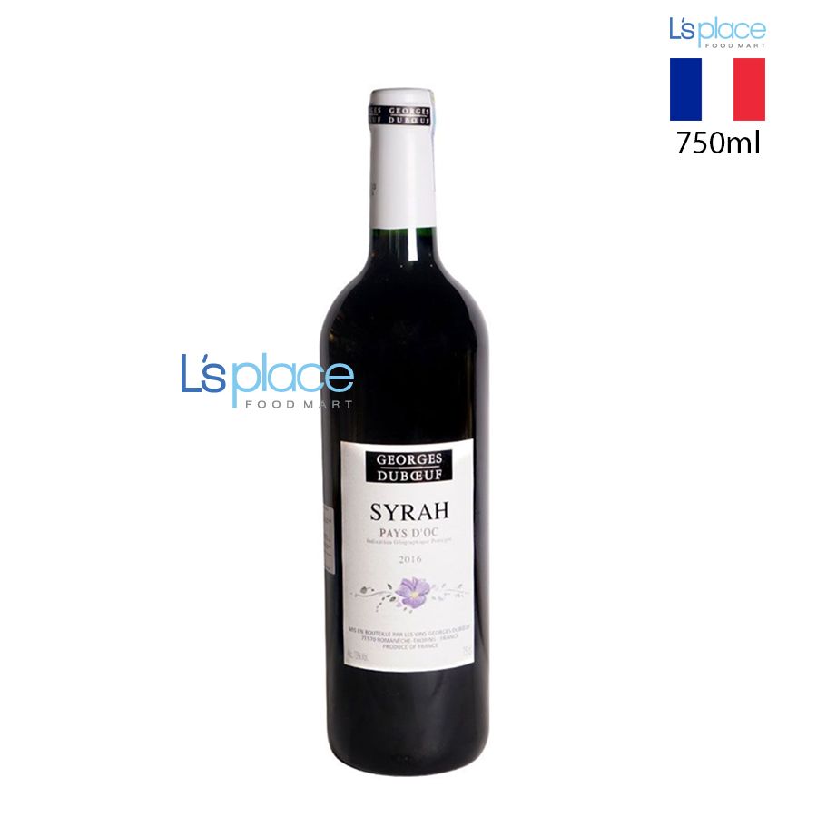 Georges Duboeuf Vang đỏ Syrah [Tặng snack tới 31/8/25]