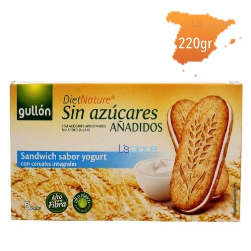 Gullon Bánh quy ăn kiêng Sandwhich vị sữa chua không đường