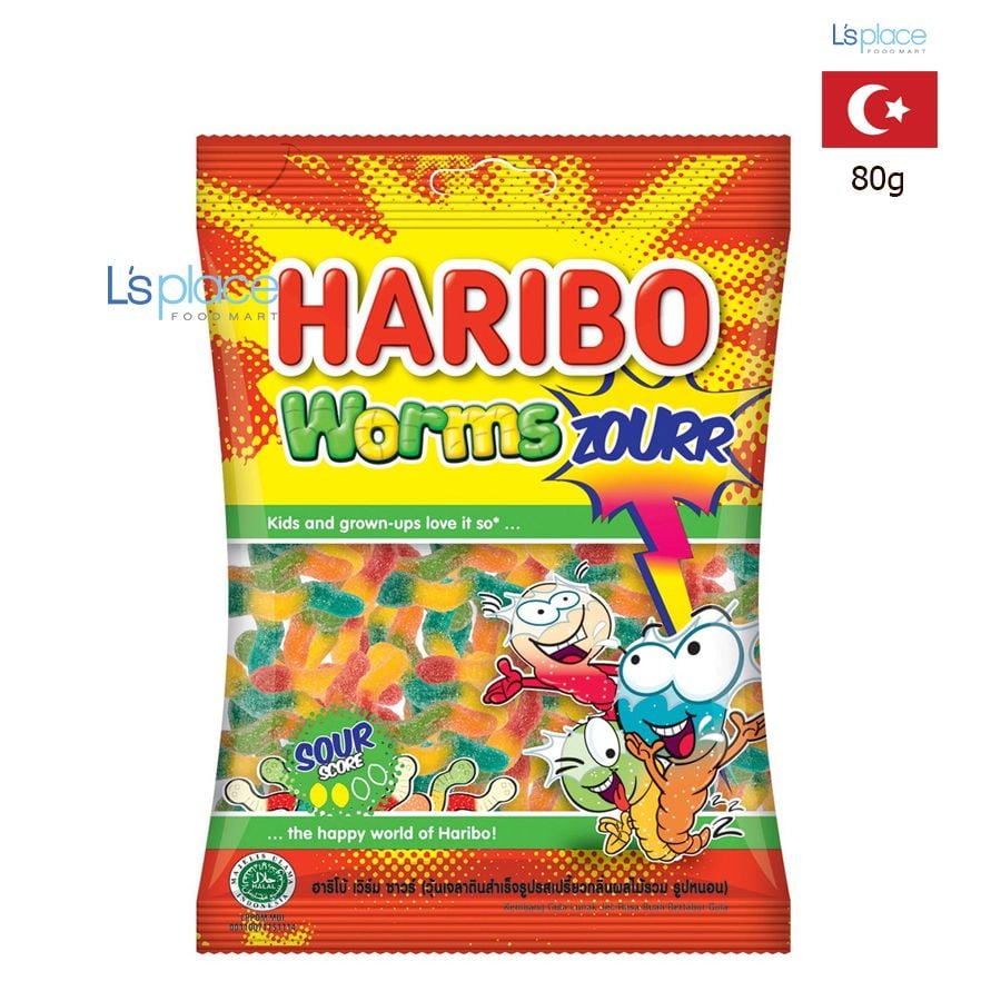 Haribo Kẹo dẻo chua hình sâu – L's Place Foodmart