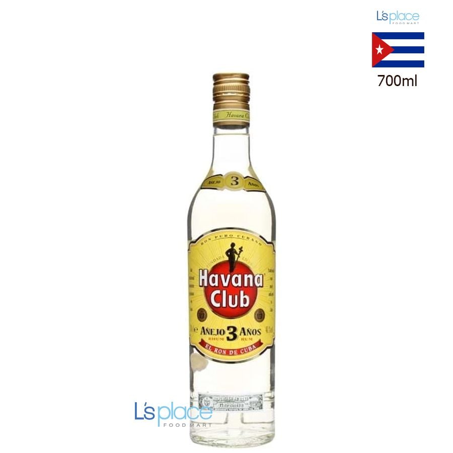Havana Club Rượu Rum trắng 3 năm tuổi