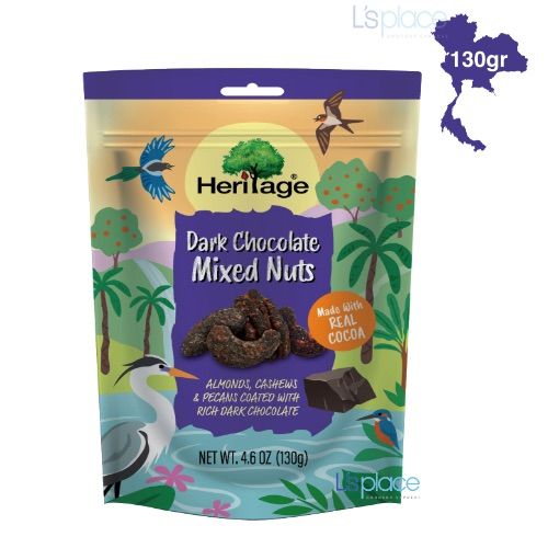 Heritage Hỗn hợp hạt khô bọc Chocolate đen