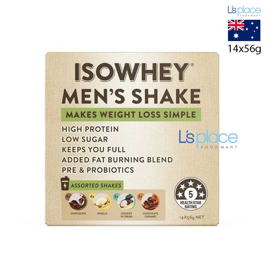 Isowhey Thực phẩm kiểm soát cân nặng Men's Shake nhiều vị