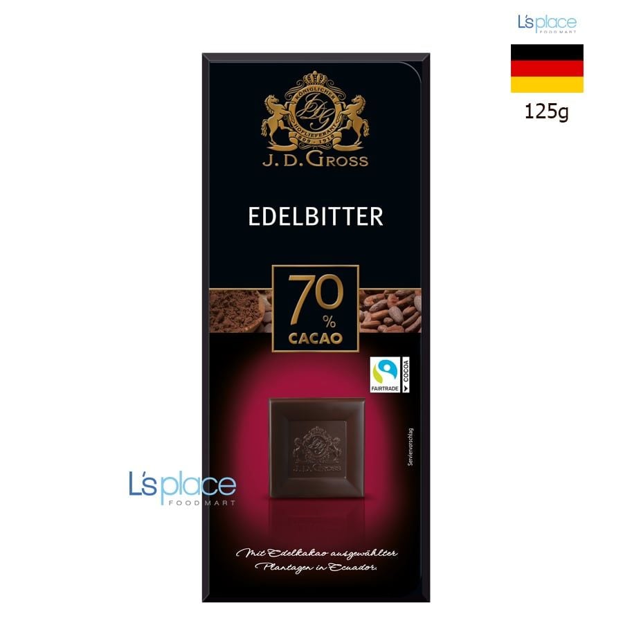 J.D.Gross Socola đen 70% cacao