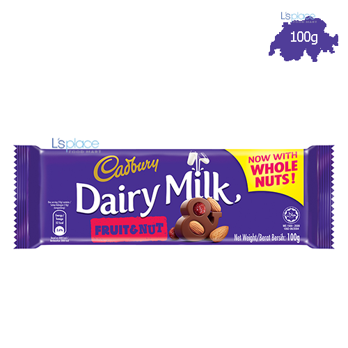 Cadbury Socola Sữa Trái Cây & Hạt