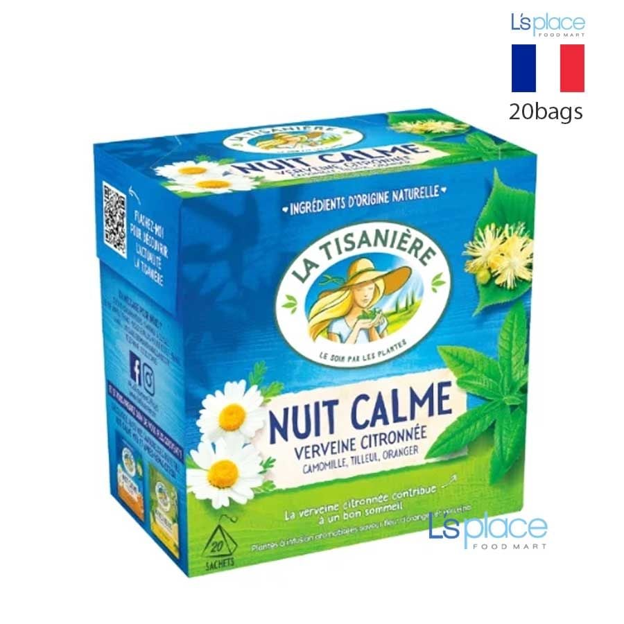 La Tisaniere Trà ngủ ngon Nuit Calme chanh cỏ roi ngựa