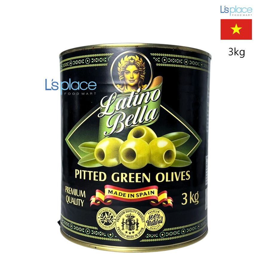 Latino Bella Ô liu xanh tách hạt (Can to)