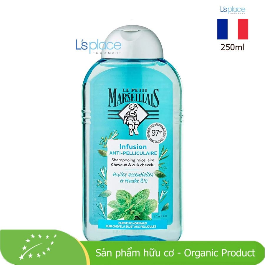 Le Petit Marseillais dầu gội ngăn gàu hữu cơ