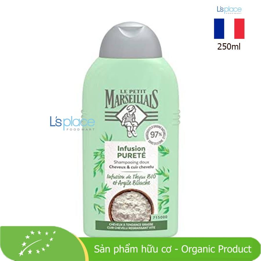 Le Petit Marseillais dầu gội thuần khiết hữu cơ